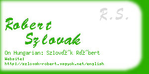 robert szlovak business card